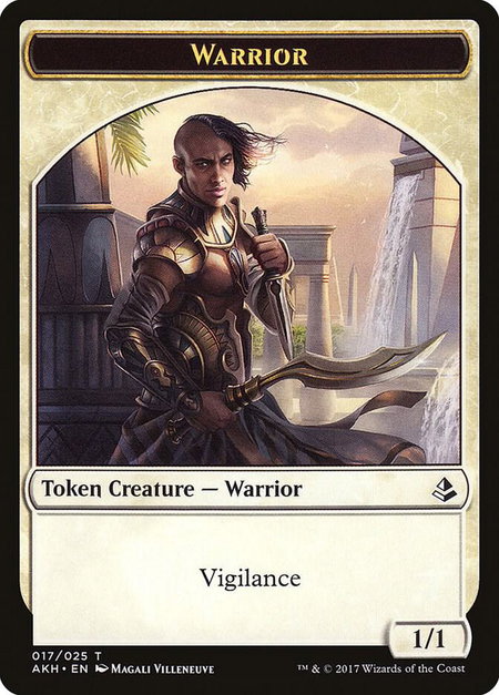 Warrior Token - Amonkhet Magic: The Gathering trading card