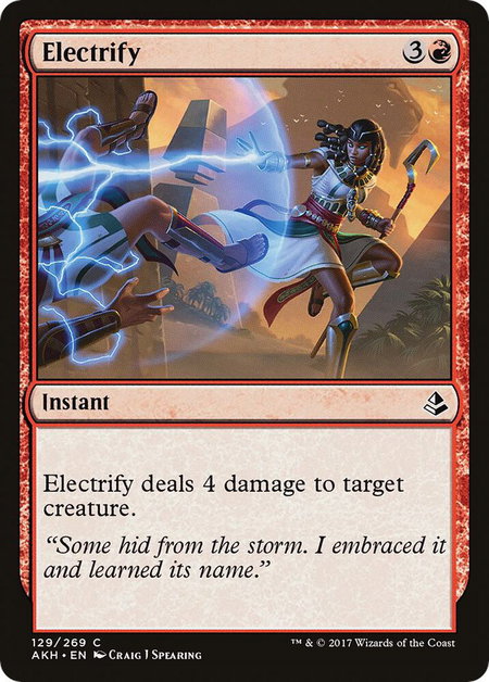 Electrify - Amonkhet Magic: The Gathering trading card