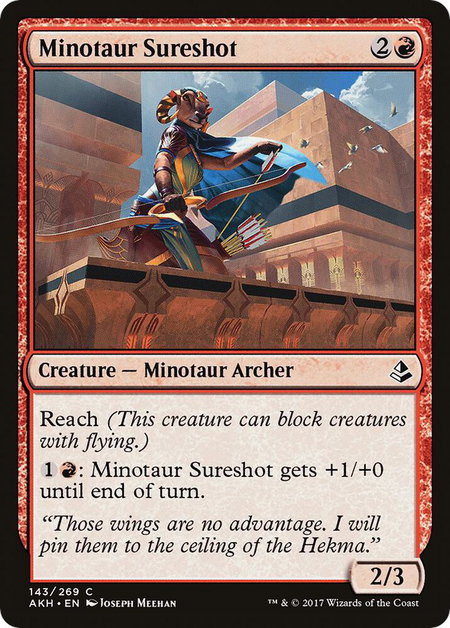 Minotaur Sureshot - Amonkhet Magic: The Gathering trading card