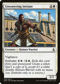 Unwavering Initiate - Amonkhet (AKH) #36 - Common Magic: The Gathering Trading Card