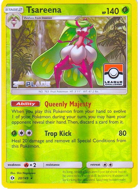 Tsareena - 20/149 (League Challenge) [2nd Place] - League & Championship Cards Pokémon trading card