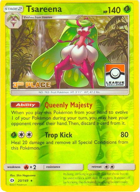 Tsareena - 20/149 (League Challenge) [3rd Place] - League & Championship Cards Pokémon trading card