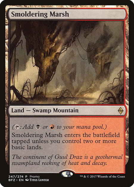 Smoldering Marsh - Standard Showdown Promos Magic: The Gathering trading card
