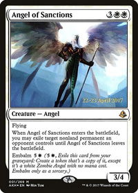 Angel of Sanctions - Prerelease Cards (PRE) #1s - Mythic Magic: The Gathering Trading Card