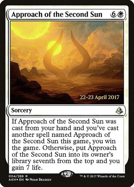 Approach of the Second Sun - Prerelease Cards Magic: The Gathering trading card