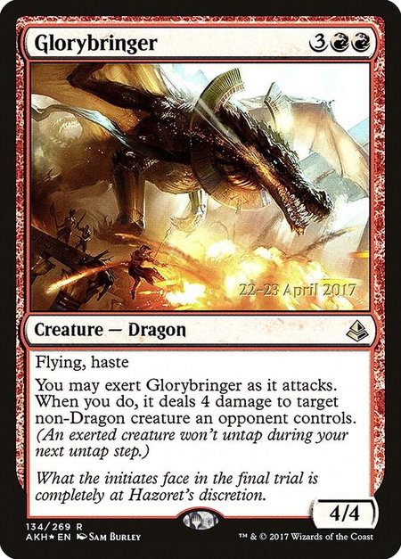 Glorybringer - Prerelease Cards Magic: The Gathering trading card