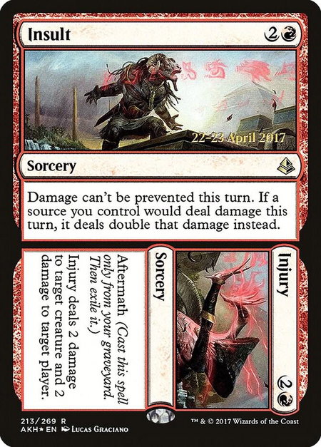 Insult // Injury - Prerelease Cards Magic: The Gathering trading card