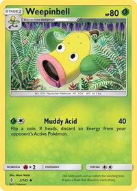 Weepinbell - SM - Guardians Rising (SM02) #2/145 - Uncommon Pokémon Trading Card