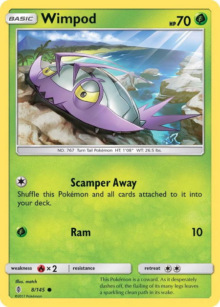 Wimpod - SM - Guardians Rising Pokémon trading card