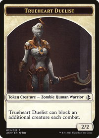 Trueheart Duelist Token - Amonkhet (AKH) #13 - Token Magic: The Gathering Trading Card