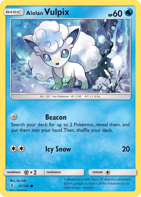 Alolan Vulpix - SM - Guardians Rising Pokémon trading card