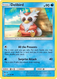 Delibird - SM - Guardians Rising (SM02) #26/145 - Common Pokémon Trading Card