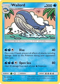 Wailord - SM - Guardians Rising (SM02) #30/145 - Rare Pokémon Trading Card