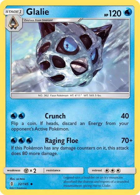Glalie - SM - Guardians Rising Pokémon trading card