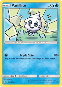 Vanillite - SM - Guardians Rising (SM02) #33/145 - Common Pokémon Trading Card