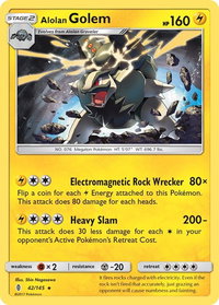 Alolan Golem - SM - Guardians Rising (SM02) #42/145 - Holo Rare Pokémon Trading Card