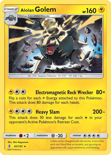 Alolan Golem - SM - Guardians Rising Pokémon trading card