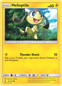 Helioptile - SM - Guardians Rising (SM02) #43/145 - Common Pokémon Trading Card
