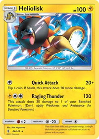 Heliolisk - SM - Guardians Rising (SM02) #44/145 - Rare Pokémon Trading Card