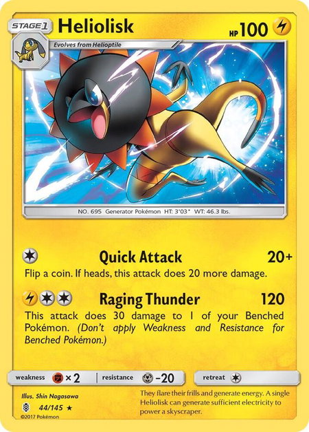 Heliolisk - SM - Guardians Rising Pokémon trading card