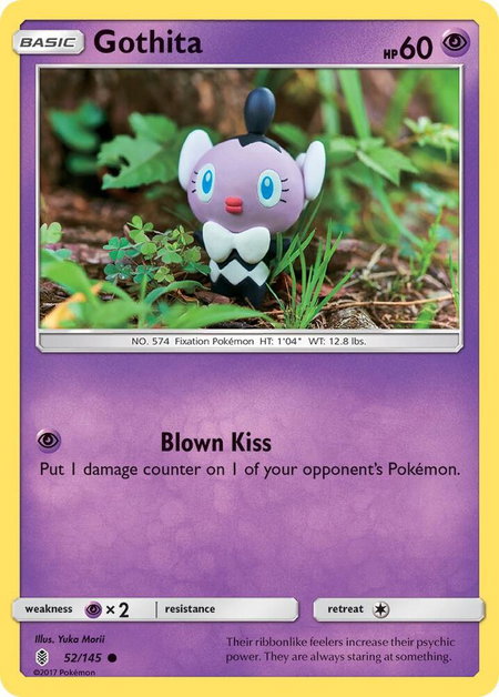 Gothita trading card from SM - Guardians Rising Gothita - SM - Guardians Rising Pokémon trading card