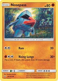 Nosepass - SM - Guardians Rising (SM02) #69/145 - Common Pokémon Trading Card