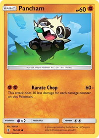 Pancham - SM - Guardians Rising (SM02) #72/145 - Common Pokémon Trading Card