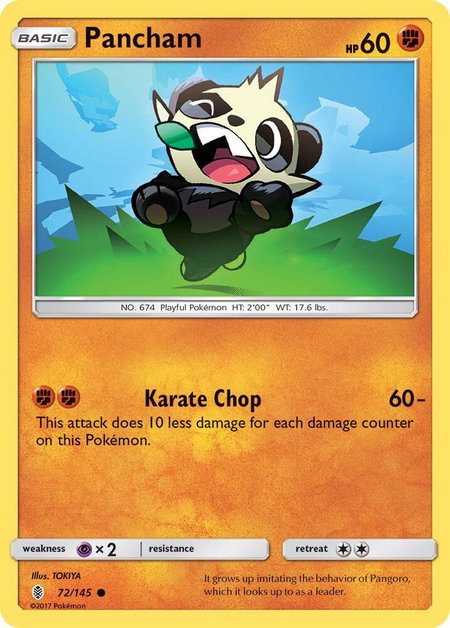 Pancham - SM - Guardians Rising Pokémon trading card