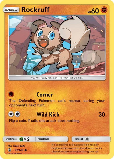 Rockruff - SM - Guardians Rising Pokémon trading card