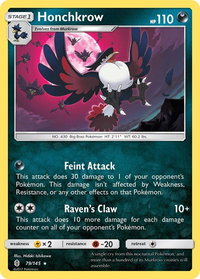 Honchkrow - SM - Guardians Rising (SM02) #79/145 - Rare Pokémon Trading Card
