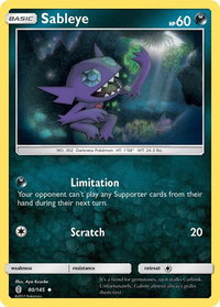 Sableye - SM - Guardians Rising (SM02) #80/145 - Uncommon Pokémon Trading Card