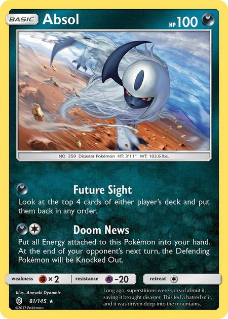 Absol - SM - Guardians Rising Pokémon trading card