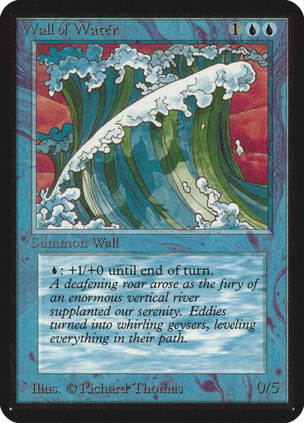 Wall of Water trading card from Alpha Edition Wall of Water - Alpha Edition Magic: The Gathering trading card