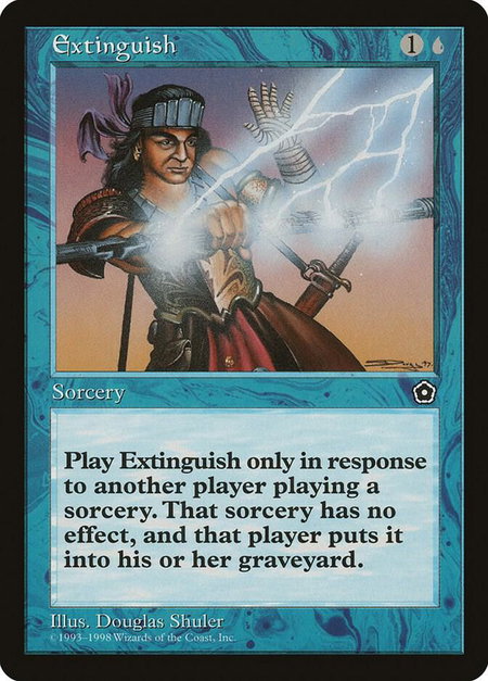 Extinguish - Portal Second Age Magic: The Gathering trading card