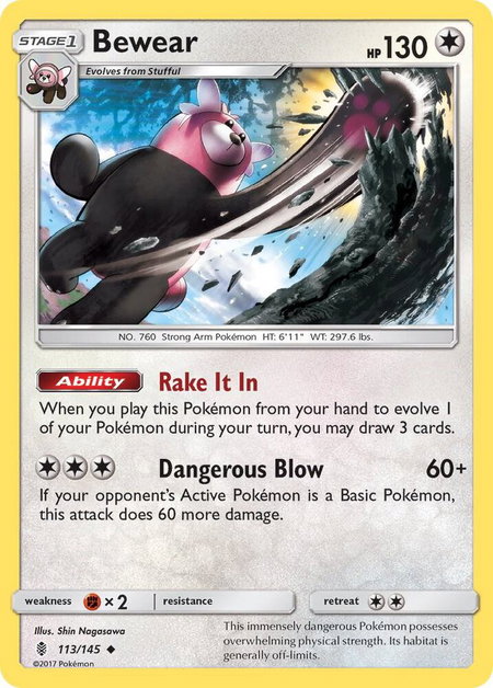 Bewear - SM - Guardians Rising Pokémon trading card
