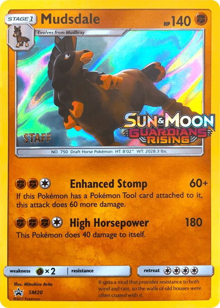 Mudsdale - SM20 (Prerelease) [Staff] - SM Promos Pokémon trading card