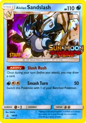 Alolan Sandslash - SM18 (Prerelease) [Staff] - SM Promos Pokémon trading card
