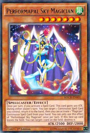 Performapal Sky Magician trading card from Maximum Crisis Performapal Sky Magician - Maximum Crisis YuGiOh trading card