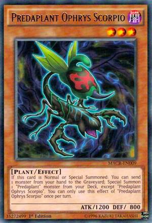 Predaplant Ophrys Scorpio - Maximum Crisis YuGiOh trading card