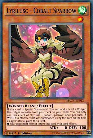 Lyrilusc - Cobalt Sparrow - Maximum Crisis YuGiOh trading card