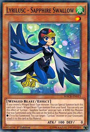 Lyrilusc - Sapphire Swallow - Maximum Crisis YuGiOh trading card