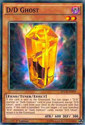 D/D Ghost trading card from Maximum Crisis D/D Ghost - Maximum Crisis YuGiOh trading card