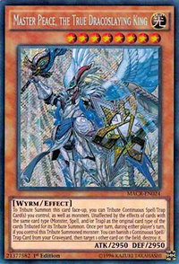 Master Peace, the True Dracoslaying King - Maximum Crisis (MACR) #MACR-EN024 - Secret Rare YuGiOh Trading Card