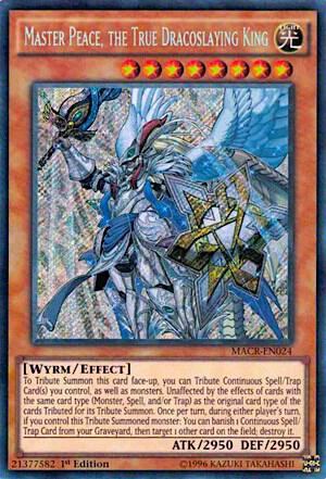 Master Peace, the True Dracoslaying King - Maximum Crisis YuGiOh trading card