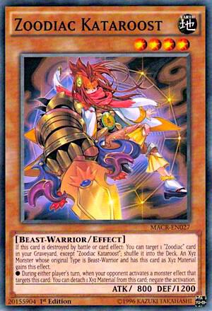 Zoodiac Kataroost - Maximum Crisis YuGiOh trading card