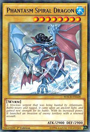 Phantasm Spiral Dragon trading card from Maximum Crisis Phantasm Spiral Dragon - Maximum Crisis YuGiOh trading card