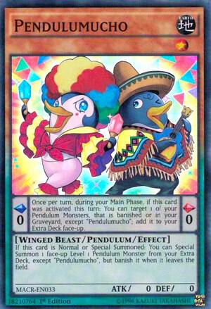 Pendulumucho trading card from Maximum Crisis Pendulumucho - Maximum Crisis YuGiOh trading card