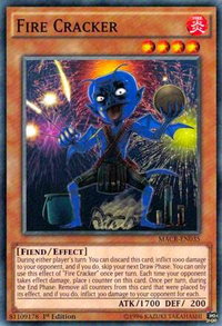 Fire Cracker - Maximum Crisis (MACR) #MACR-EN035 - Common / Short Print YuGiOh Trading Card