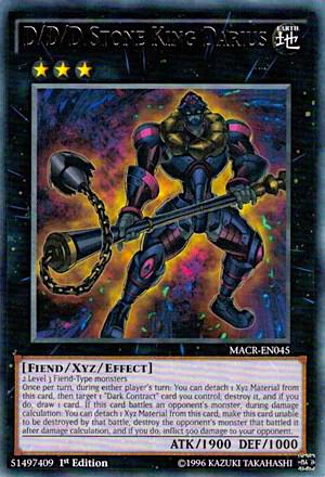 D/D/D Stone King Darius trading card from Maximum Crisis D/D/D Stone King Darius - Maximum Crisis YuGiOh trading card