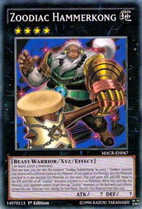Zoodiac Hammerkong - Maximum Crisis (MACR) #MACR-EN047 - Common / Short Print YuGiOh Trading Card